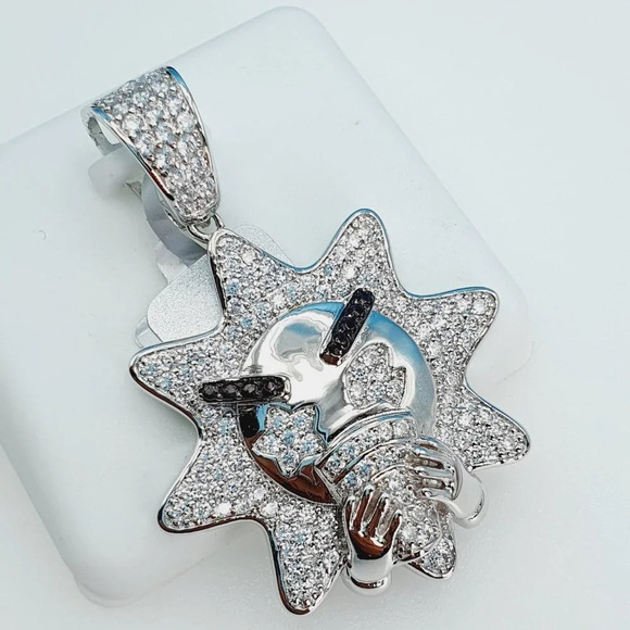 "925 Sterling Silver Cubic Zirconia Pendant, UU1P6A6046 - Picture 6 of 7